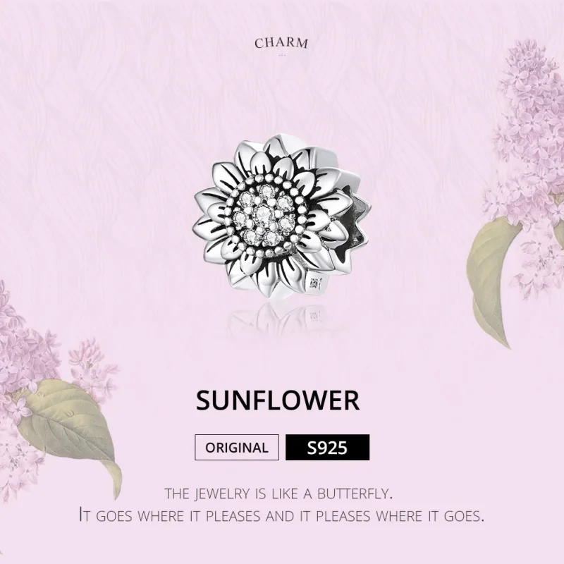 (immagine per) Charm tipo Pandora Girasole - SCC1507 - Visualizza 6