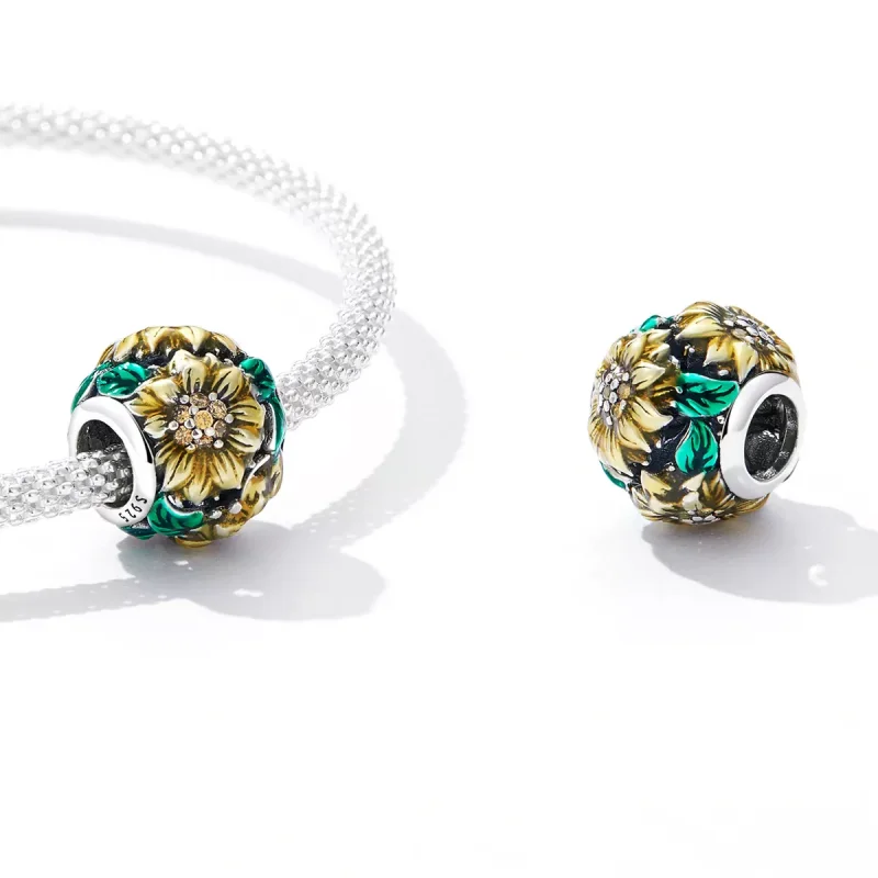 (immagine per) Charm tipo Pandora Girasole - SCC2209 - Visualizza 4