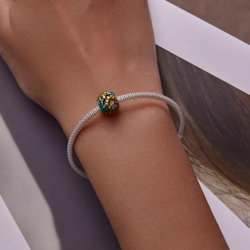 (immagine per) Charm tipo Pandora Girasole - SCC2209 - Visualizza 6