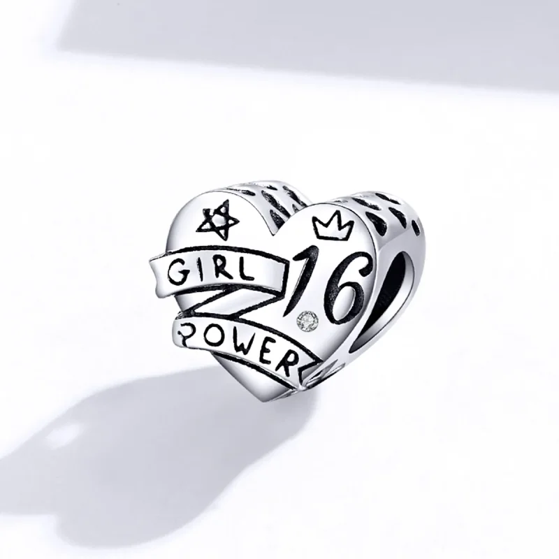 (immagine per) Charm tipo Pandora Girl Power dolce 16 - SCC1437 - Visualizza 2
