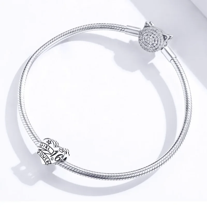 (immagine per) Charm tipo Pandora Girl Power dolce 16 - SCC1437 - Visualizza 3