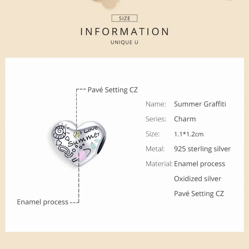 (immagine per) Charm tipo Pandora Graffiti d'estate - SCC1529 - Visualizza 6