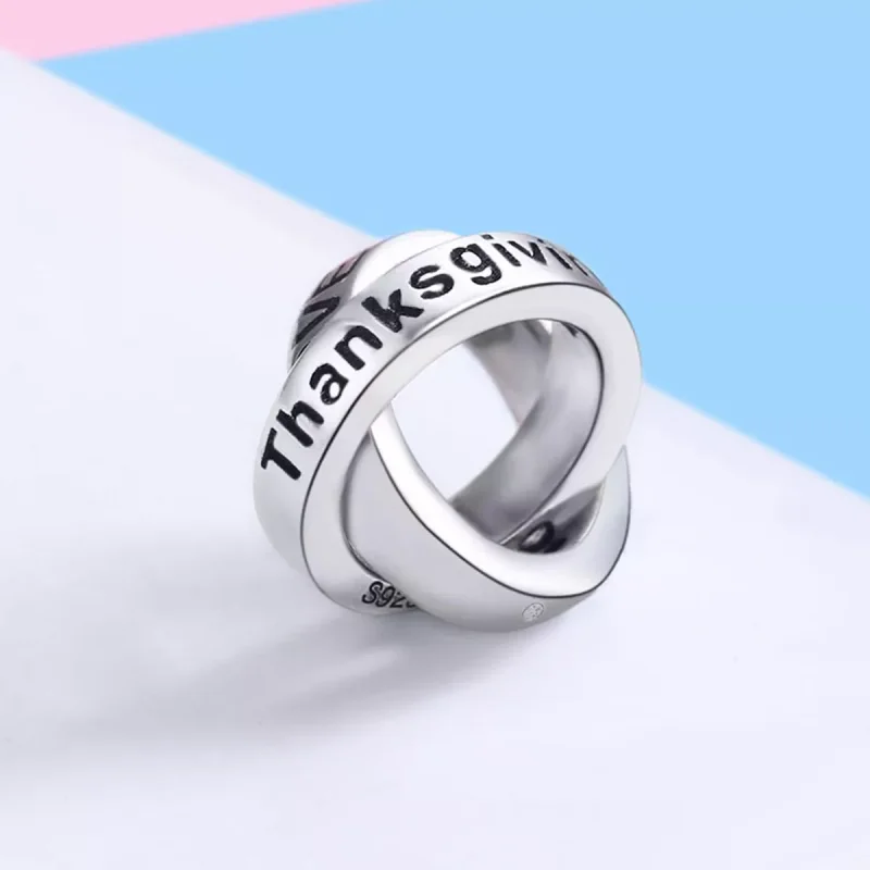(immagine per) Charm tipo Pandora Grato a voi - SCC227 - Visualizza 3