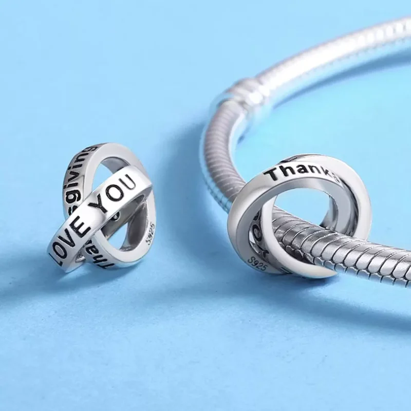 (immagine per) Charm tipo Pandora Grato a voi - SCC227 - Visualizza 5