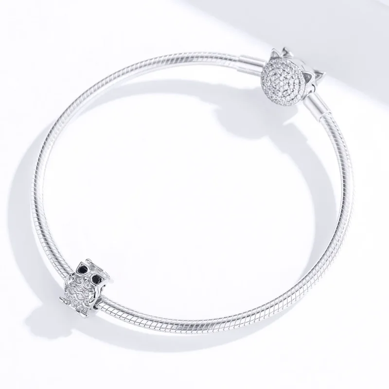(immagine per) Charm tipo Pandora Gufo - BSC124 - Visualizza 2