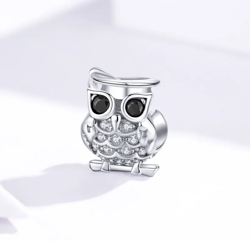 (immagine per) Charm tipo Pandora Gufo - BSC124 - Visualizza 3