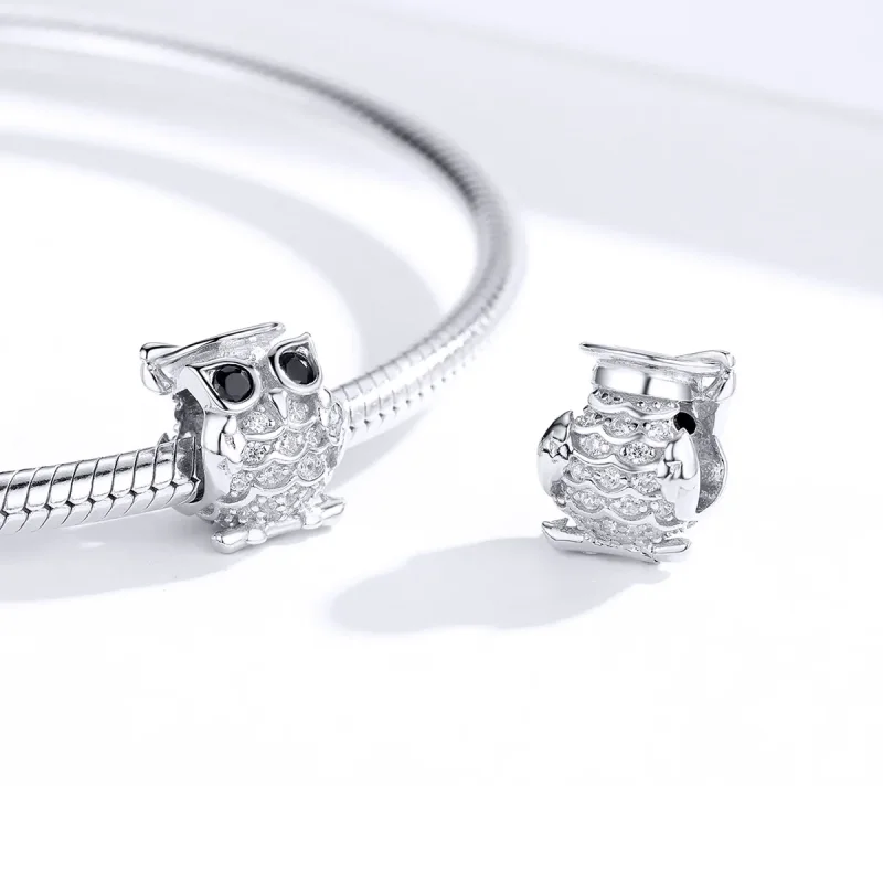 (immagine per) Charm tipo Pandora Gufo - BSC124 - Visualizza 4