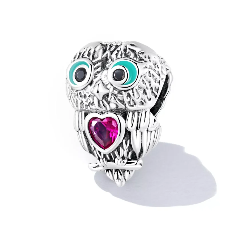 (immagine per) Charm tipo Pandora Gufo carino - SCC2253 - Visualizza 2