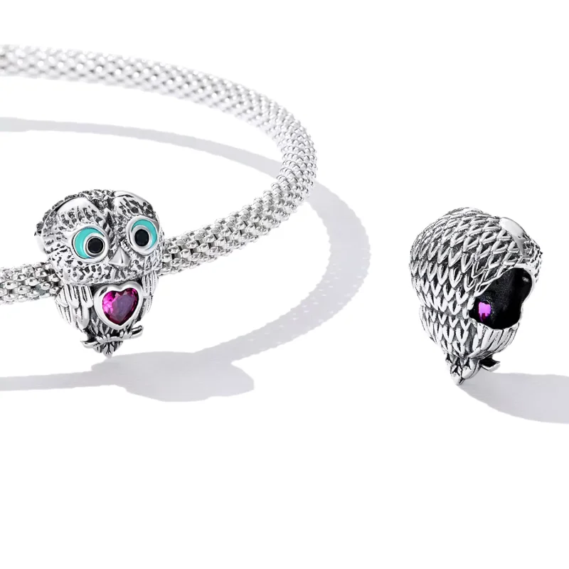 (immagine per) Charm tipo Pandora Gufo carino - SCC2253 - Visualizza 4