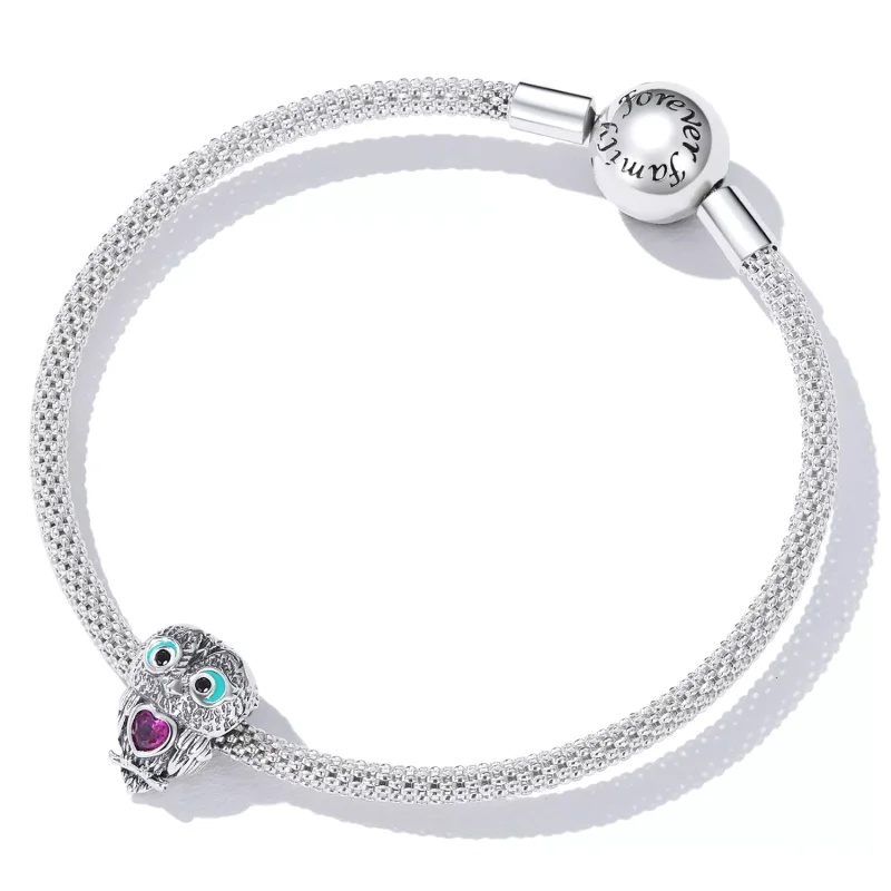 (immagine per) Charm tipo Pandora Gufo carino - SCC2253 - Visualizza 5