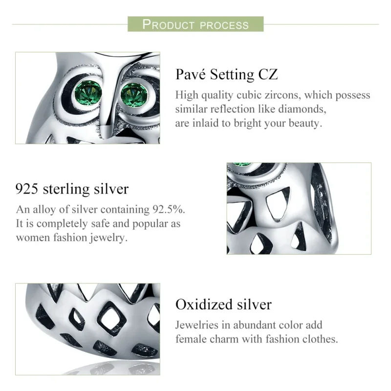 (immagine per) Charm tipo Pandora Gufo - SCC424 - Visualizza 6