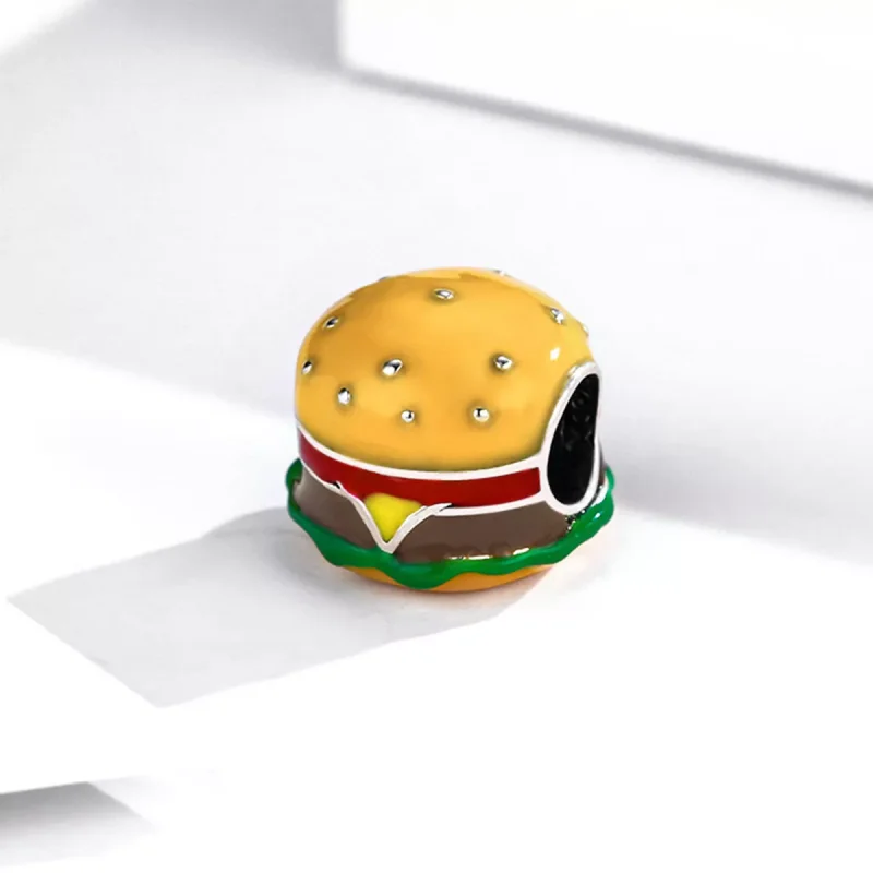 (immagine per) Charm tipo Pandora Hamburger Gourmet - SCC2014 - Visualizza 2