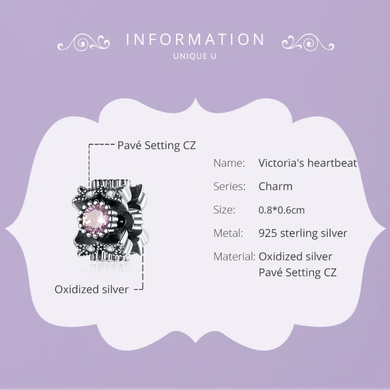 (immagine per) Charm tipo Pandora Il battito cardiaco di Victoria - SCC1784 - Visualizza 6