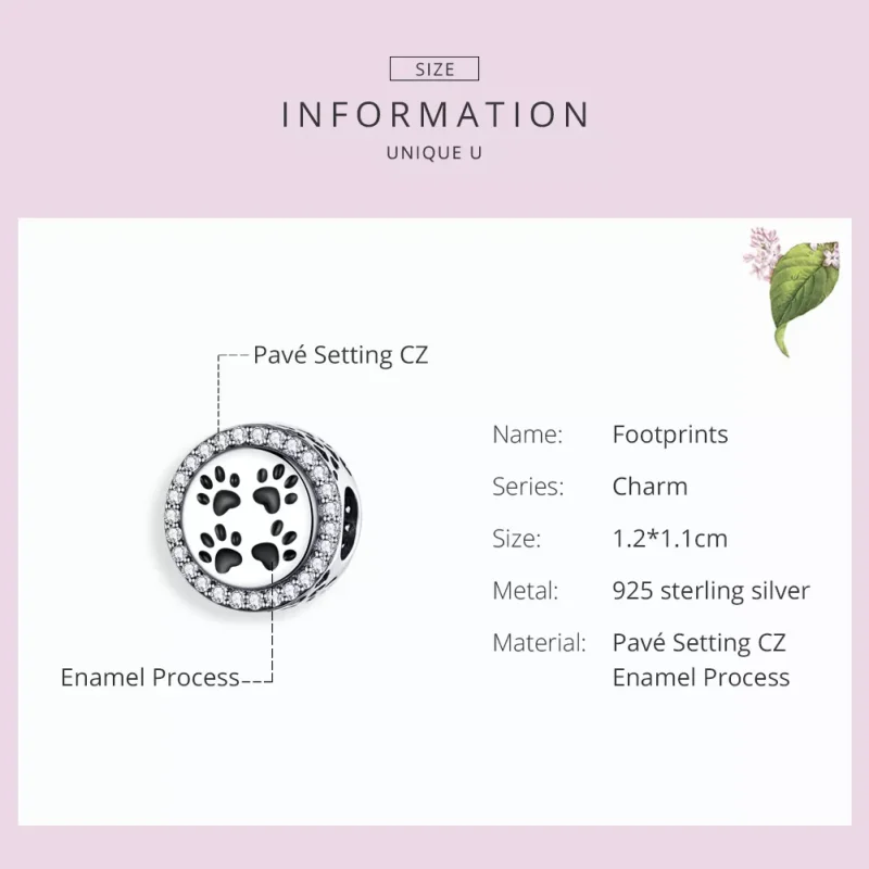 (immagine per) Charm tipo Pandora Impronte - SCC1186 - Visualizza 3