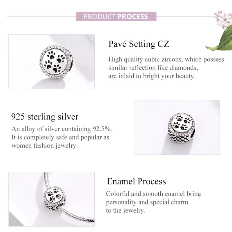 (immagine per) Charm tipo Pandora Impronte - SCC1186 - Visualizza 4