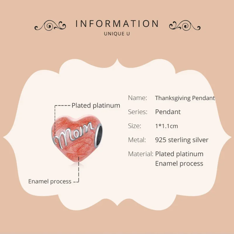 (immagine per) Charm tipo Pandora In memoria di mamma - SCC1793 - Visualizza 6