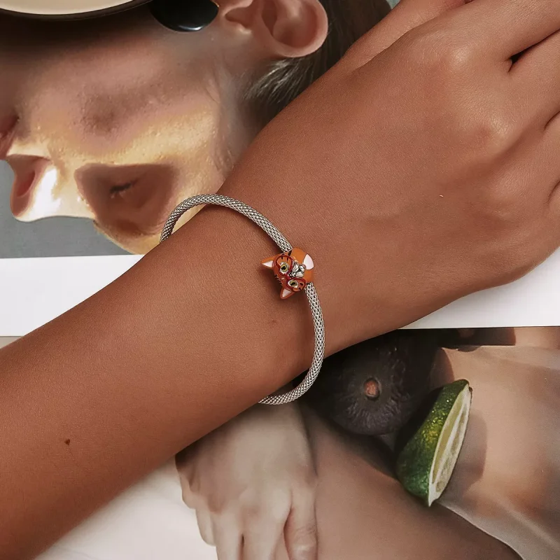 (immagine per) Charm tipo Pandora Innamorato grande gatto arancione - SCC2092 - Visualizza 6