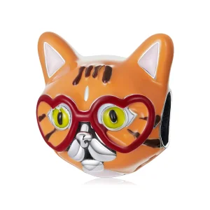 (immagine per) Charm tipo Pandora Innamorato grande gatto arancione - SCC2092