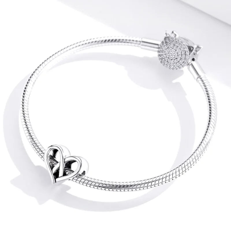 (immagine per) Charm tipo Pandora Io e te cuore a cuore - SCC1552 - Visualizza 2