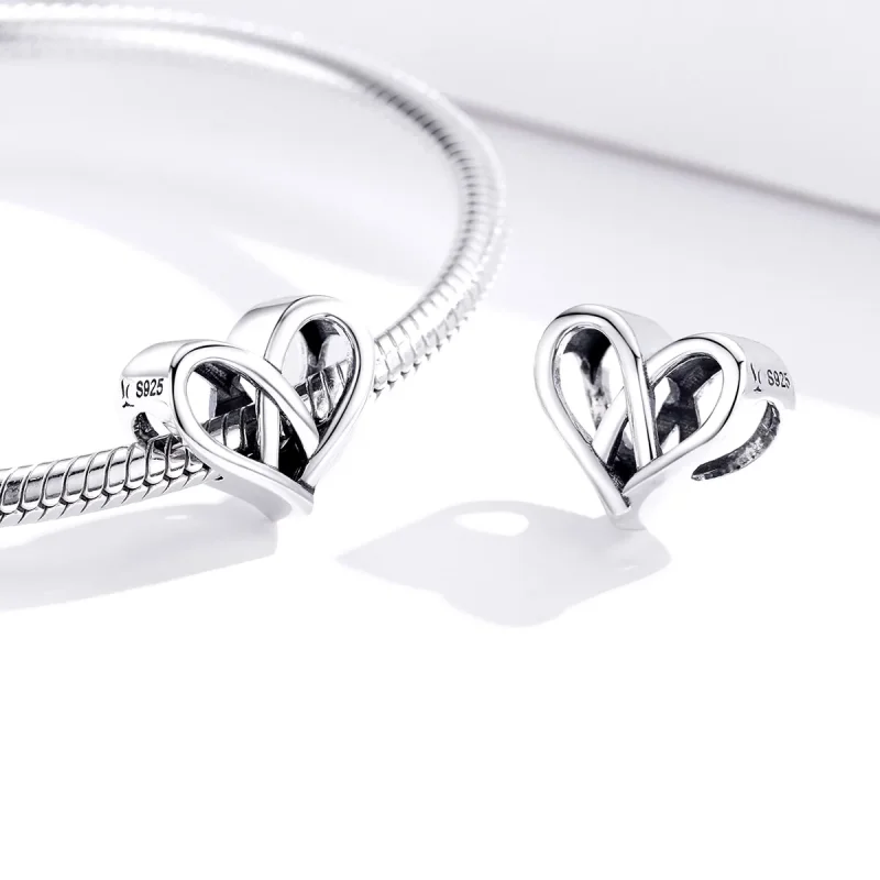 (immagine per) Charm tipo Pandora Io e te cuore a cuore - SCC1552 - Visualizza 4
