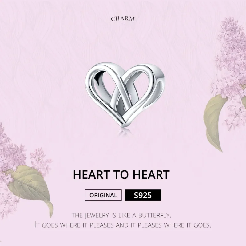 (immagine per) Charm tipo Pandora Io e te cuore a cuore - SCC1552 - Visualizza 6