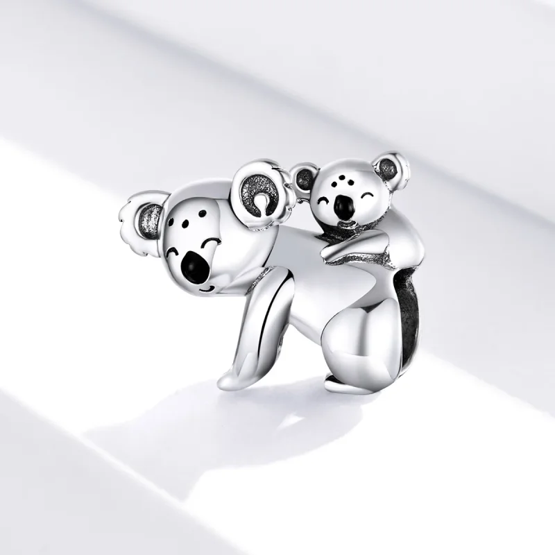 (immagine per) Charm tipo Pandora Koala con capretto - BSC260 - Visualizza 2