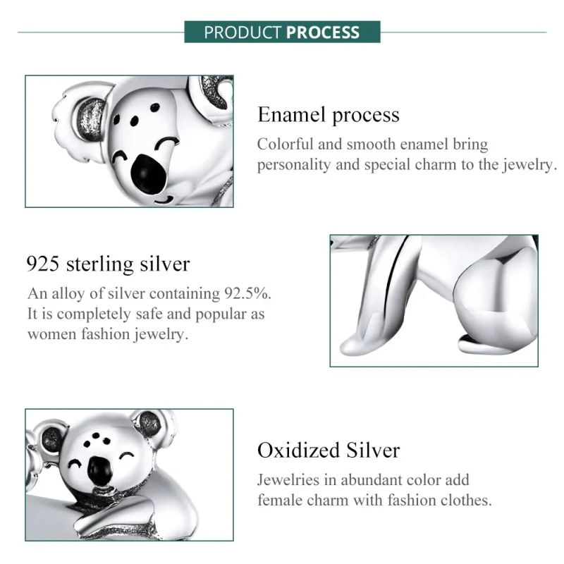 (immagine per) Charm tipo Pandora Koala con capretto - BSC260 - Visualizza 7