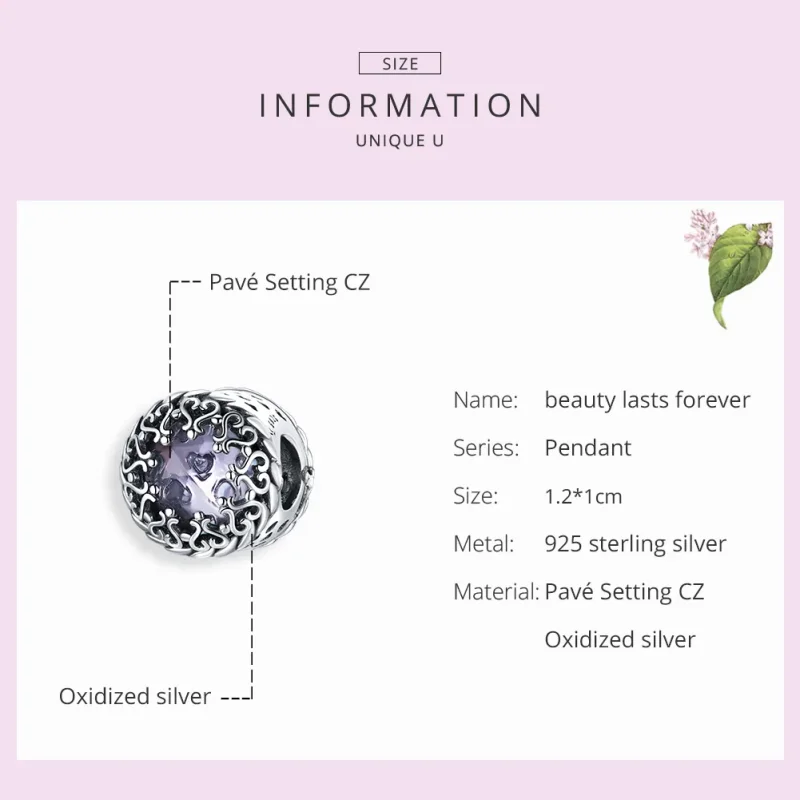 (immagine per) Charm tipo Pandora La bellezza dura per sempre - SCC1791 - Visualizza 7