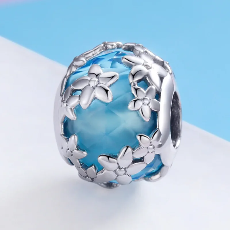 (immagine per) Charm tipo Pandora La confessione di Margherita acquamarina - SCC878 - Visualizza 2