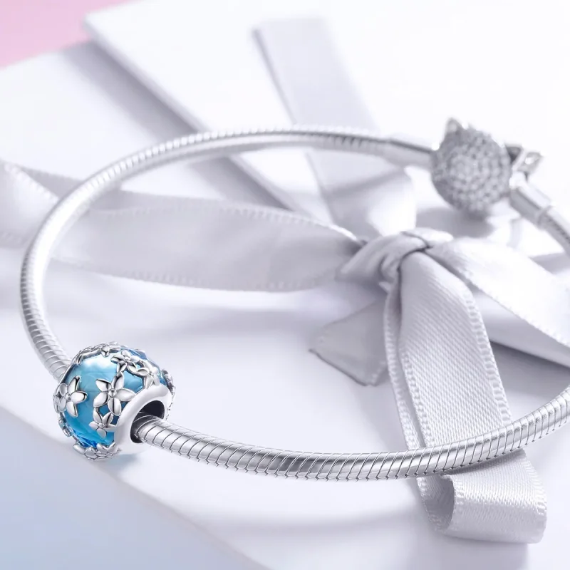 (immagine per) Charm tipo Pandora La confessione di Margherita acquamarina - SCC878 - Visualizza 3