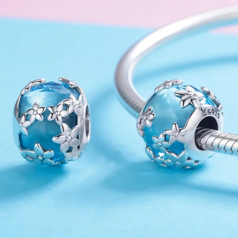 (immagine per) Charm tipo Pandora La confessione di Margherita acquamarina - SCC878 - Visualizza 4