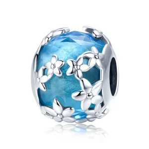 (immagine per) Charm tipo Pandora La confessione di Margherita acquamarina - SCC878