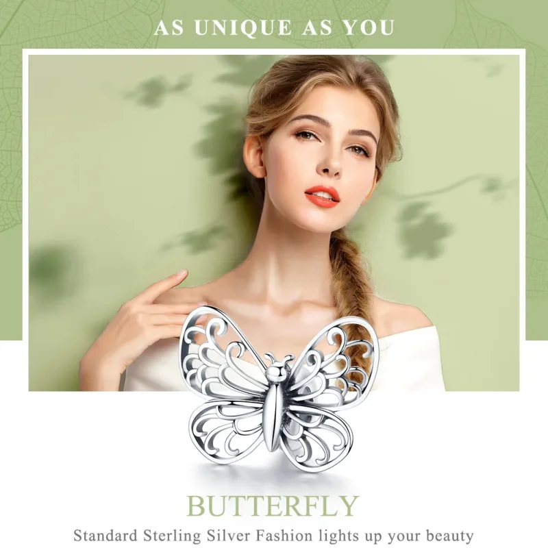 (immagine per) Charm tipo Pandora La farfalla - BSC062 - Visualizza 6