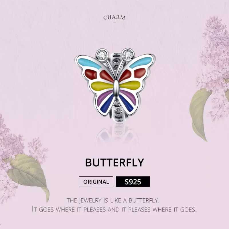 (immagine per) Charm tipo Pandora La farfalla - SCC1195 - Visualizza 2