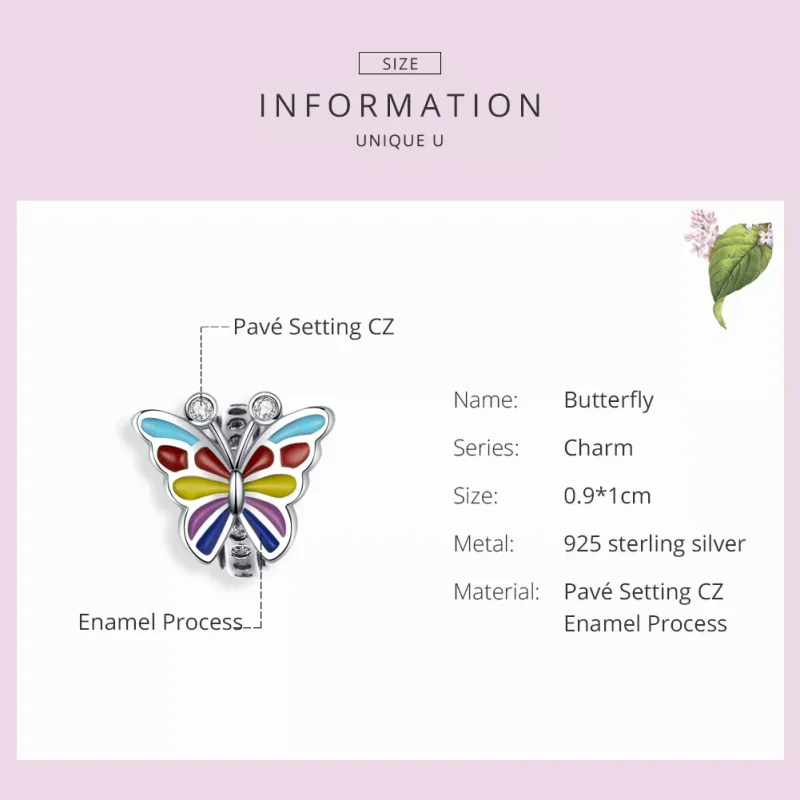 (immagine per) Charm tipo Pandora La farfalla - SCC1195 - Visualizza 3