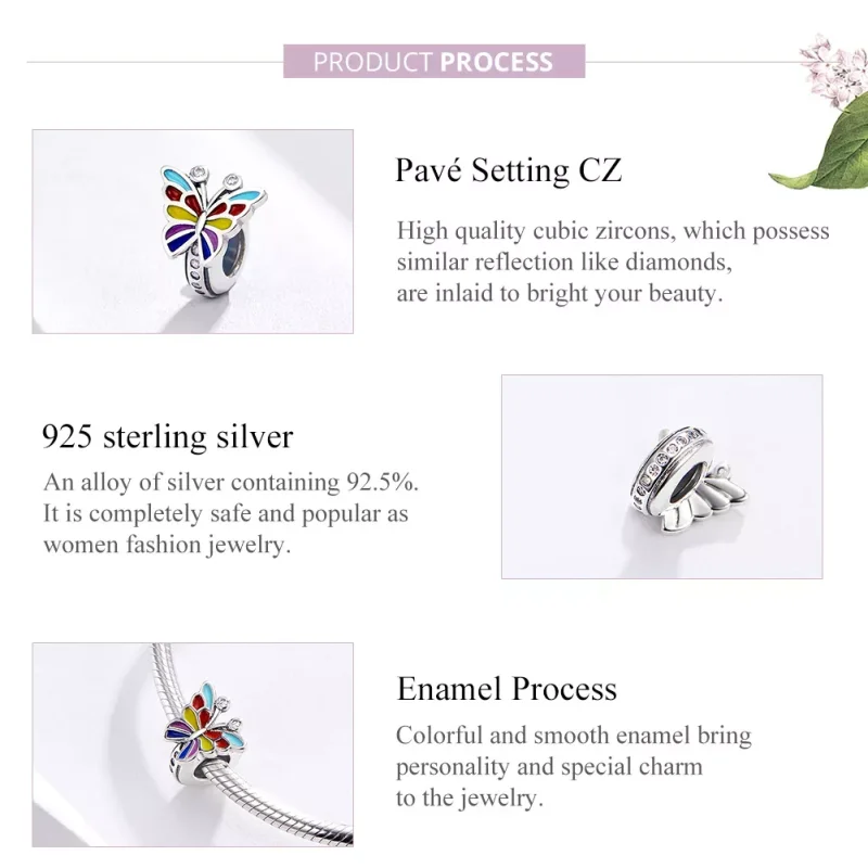 (immagine per) Charm tipo Pandora La farfalla - SCC1195 - Visualizza 4