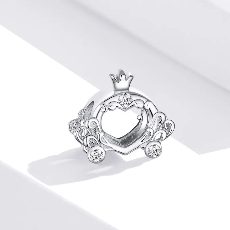 (immagine per) Charm tipo Pandora La macchina delle zucche di Cenerentola - BSC270 - Visualizza 2