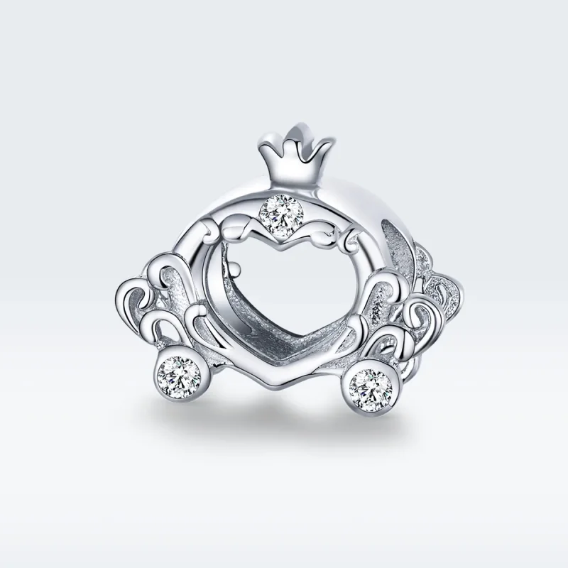 (immagine per) Charm tipo Pandora La macchina delle zucche di Cenerentola - BSC270 - Visualizza 5