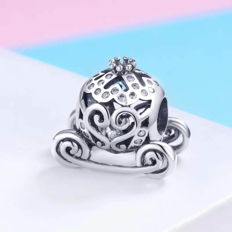 (immagine per) Charm tipo Pandora La macchina delle zucche di Cenerentola - SCC792 - Visualizza 2