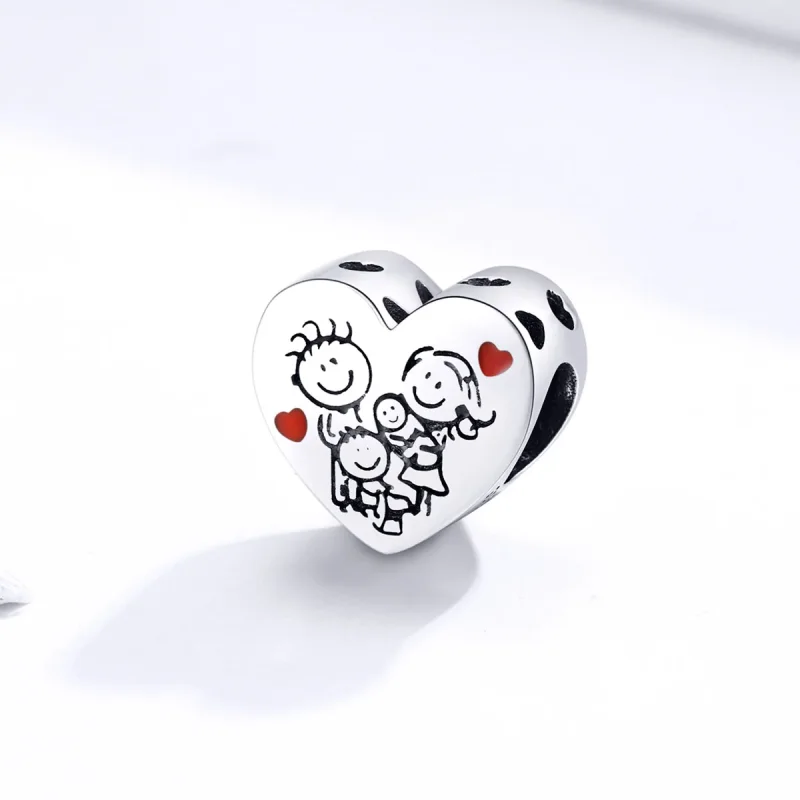 (immagine per) Charm tipo Pandora La mia famiglia - BSC237 - Visualizza 2