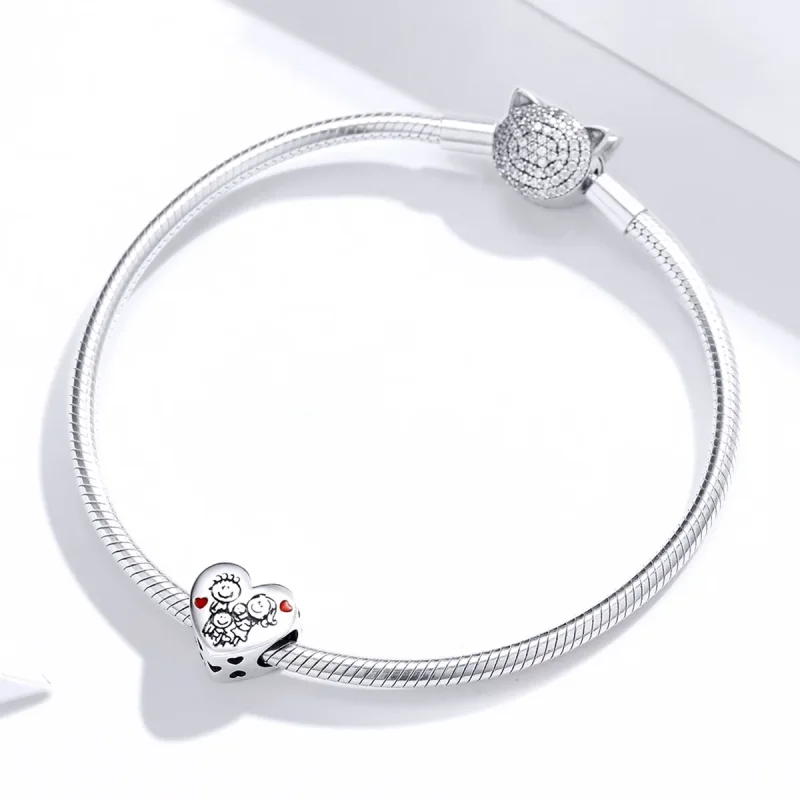 (immagine per) Charm tipo Pandora La mia famiglia - BSC237 - Visualizza 3