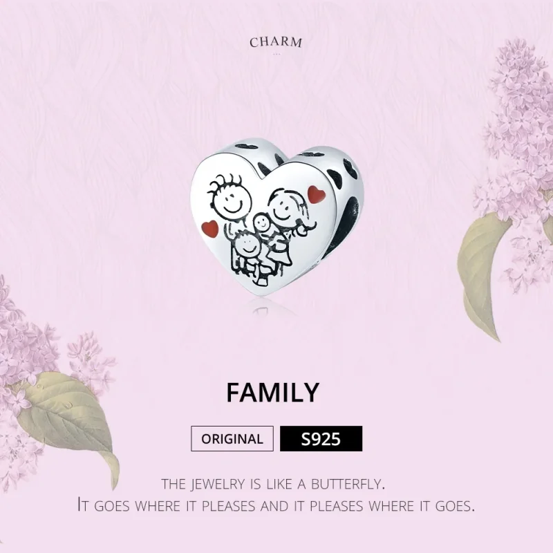 (immagine per) Charm tipo Pandora La mia famiglia - BSC237 - Visualizza 6