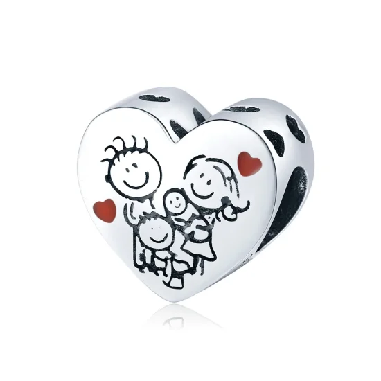 (immagine per) Charm tipo Pandora La mia famiglia - BSC237