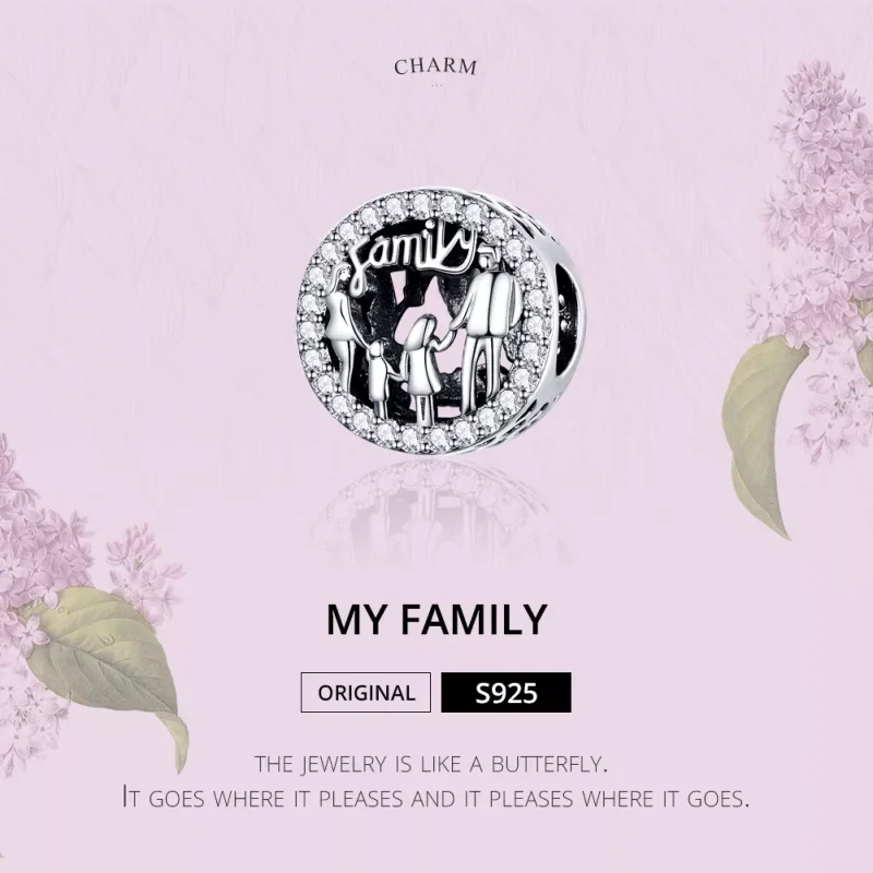 (immagine per) Charm tipo Pandora La mia famiglia - SCC1184 - Visualizza 2
