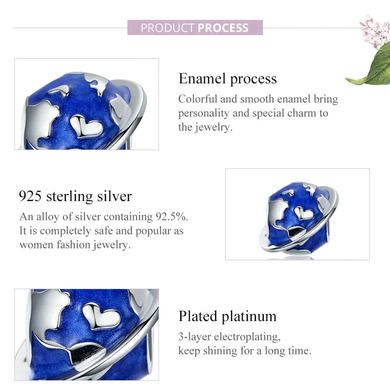 (immagine per) Charm tipo Pandora La mia fantastica terra - BSC162 - Visualizza 8