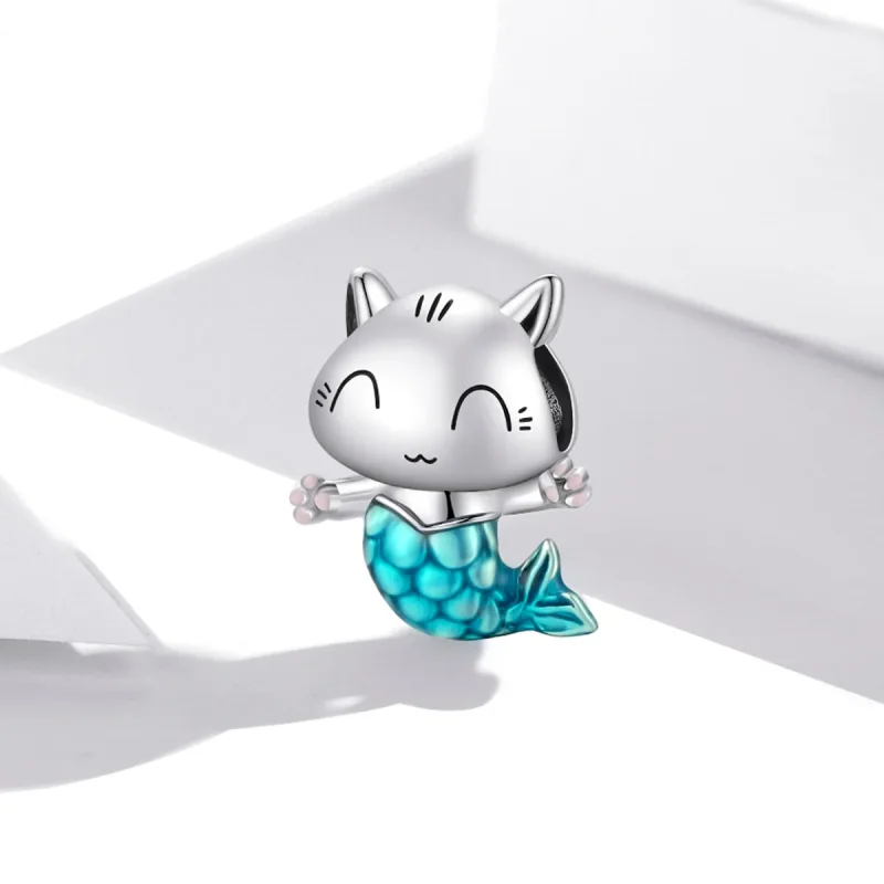 (immagine per) Charm tipo Pandora La sirena del gattino - SCC1852 - Visualizza 2