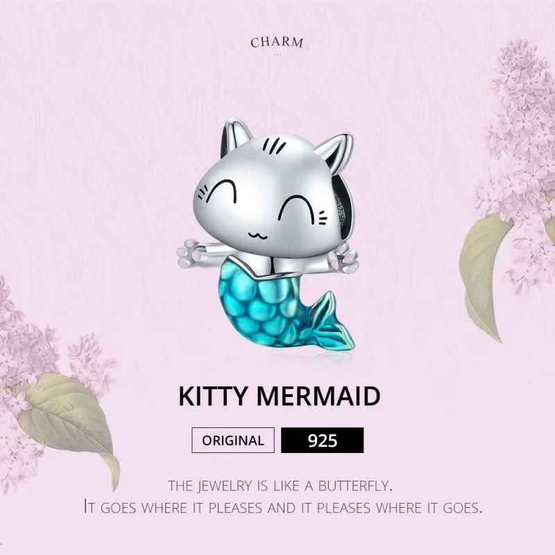 (immagine per) Charm tipo Pandora La sirena del gattino - SCC1852 - Visualizza 7