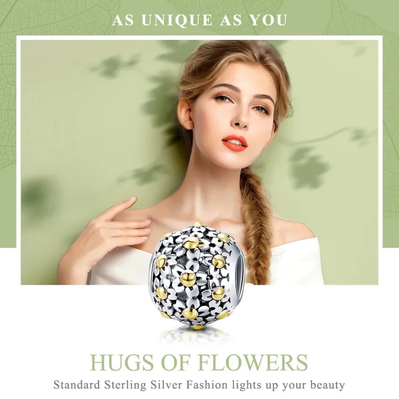 (immagine per) Charm tipo Pandora L'abbraccio dei fiori - SCC717 - Visualizza 6