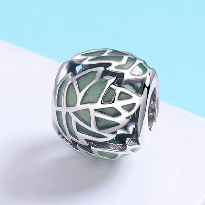 (immagine per) Charm tipo Pandora Le foglie verdi sono innamorate - SCC524 - Visualizza 3