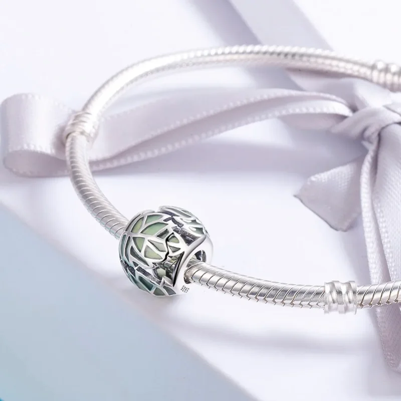 (immagine per) Charm tipo Pandora Le foglie verdi sono innamorate - SCC524 - Visualizza 4
